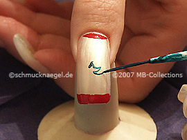 Nailart Liner in der Farbe dunkelgrün