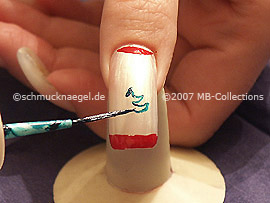 Nailart Liner in der Farbe dunkelgrün