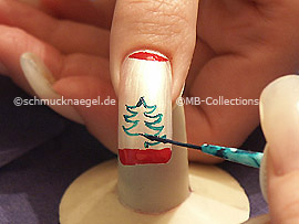 Nailart Liner in der Farbe dunkelgrün