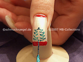 Nailart Liner in der Farbe dunkelgrün