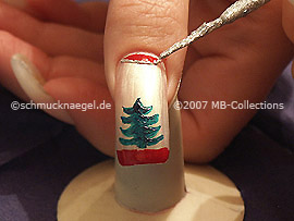 Nailart Liner in der Farbe silber-glitter