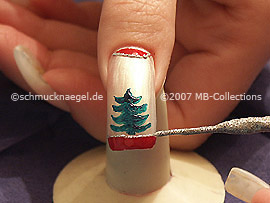 Nailart Liner in der Farbe silber-glitter