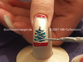 Nailart Liner in der Farbe silber-glitter