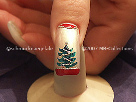 Nailart Liner in der Farbe silber-glitter