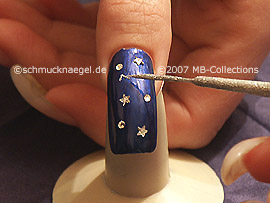 Nailart Liner in der Farbe silber-glitter