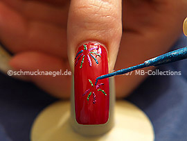 Nailart Liner in blau-glitter