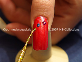 Nail art liner de color oro-Glitter