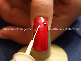 Nail art liner de color blanco