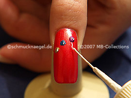 Nail art liner de color blanco
