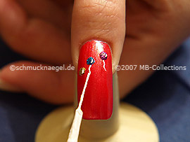 Nail art liner de color blanco