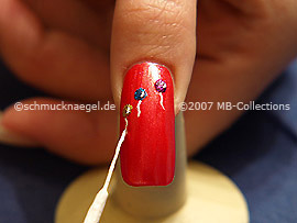 Nail art liner de color blanco