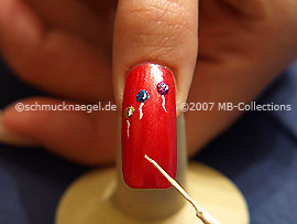 Nail art liner de color blanco