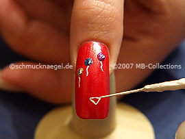 Nail art liner de color blanco