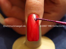 Nail art liner de color fucsia-Glitter