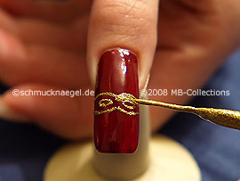 Nail art liner de color oro-Glitter