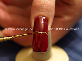 Nail art liner de color oro-Glitter