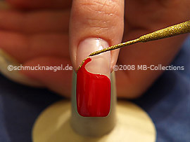 Nail art liner de color oro-Glitter