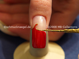 Nail art liner de color oro-Glitter