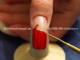 Nail art liner de color oro-Glitter