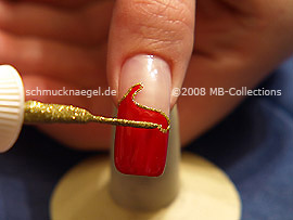 Nail art liner de color oro-Glitter