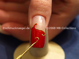 Nail art liner de color oro-Glitter