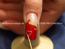 Nail art liner de color oro-Glitter