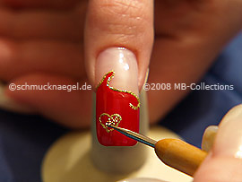 Nail art bouillons en oro