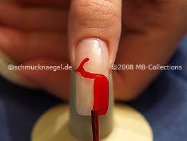 Esmalte de color rojo