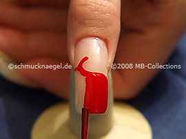 Esmalte en color rojo