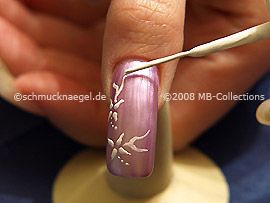 Nail art liner de color blanco