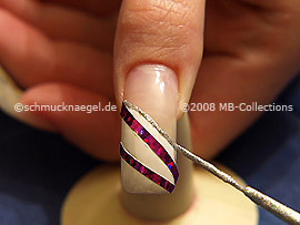 Nail art liner de color plata-Glitter