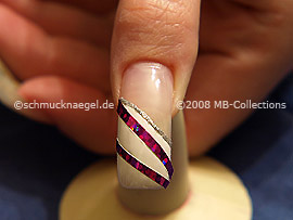 Nail art liner de color plata-Glitter