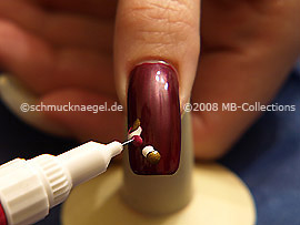 Nail art pen de color rojo