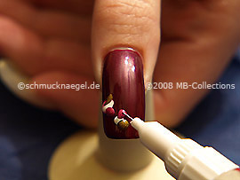 Nail art pen de color rojo