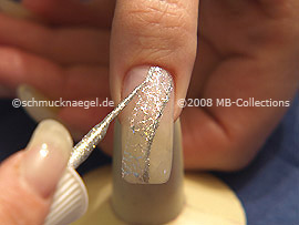 Nail art liner de color plata-Glitter