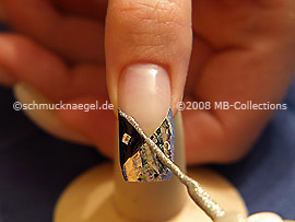 Nail art liner de color plata-Glitter