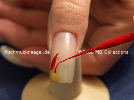 Nail art liner de color rojo