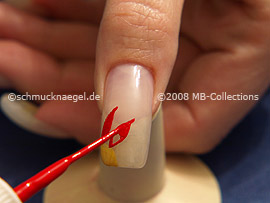 Nail art liner de color rojo