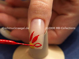 Nail art liner de color rojo