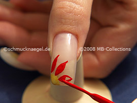 Nail art liner de color rojo