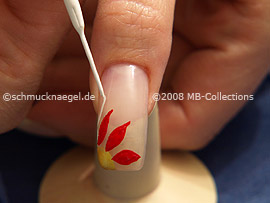Nail art liner de color blanco