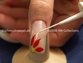 Nail art liner de color blanco