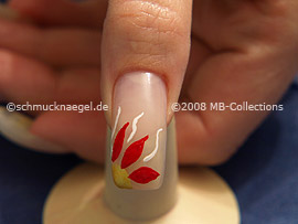 Nail art liner de color blanco