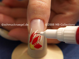 Nail art pen de color rojo
