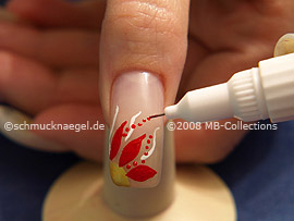 Nail art pen de color rojo