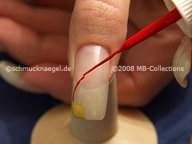 Nail art liner de color rojo