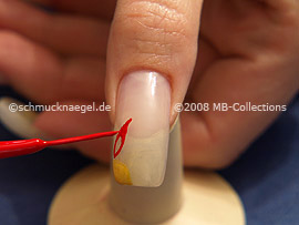 Nail art liner de color rojo