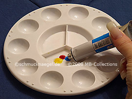 Pintura acrílica de color azul