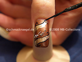 Nail art liner de color negro