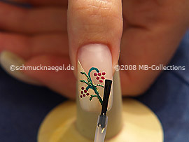 Al fin utilice el esmalte transparente